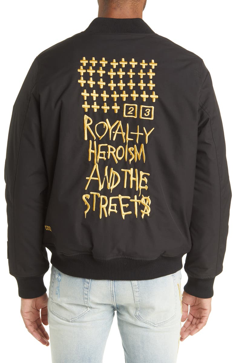 Ksubi Men's Embroidered Graphic Bomber Jacket, Alternate, color, 