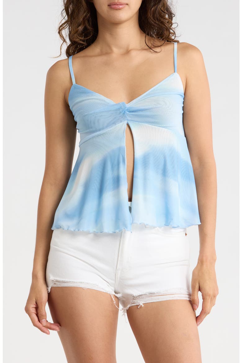 Fly Away Babydoll Camisole, Main, color, LIGHT BLUE COMBO