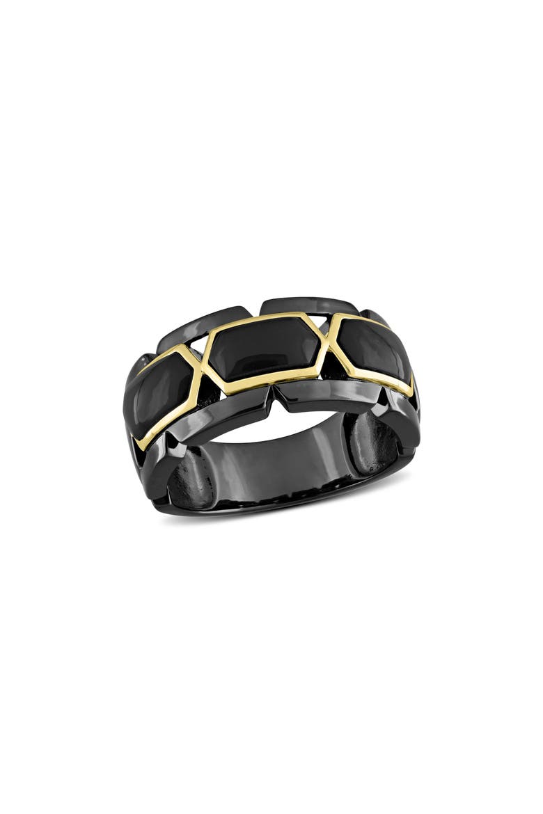 Men's Onyx Bang Ring, Main, color, BLACK