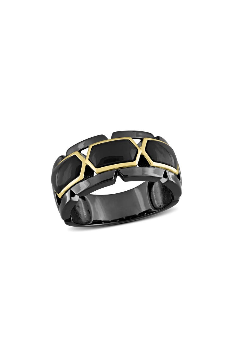 DELMAR Men's Onyx Bang Ring, Main, color, Black
