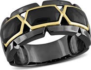 DELMAR Men's Onyx Bang Ring