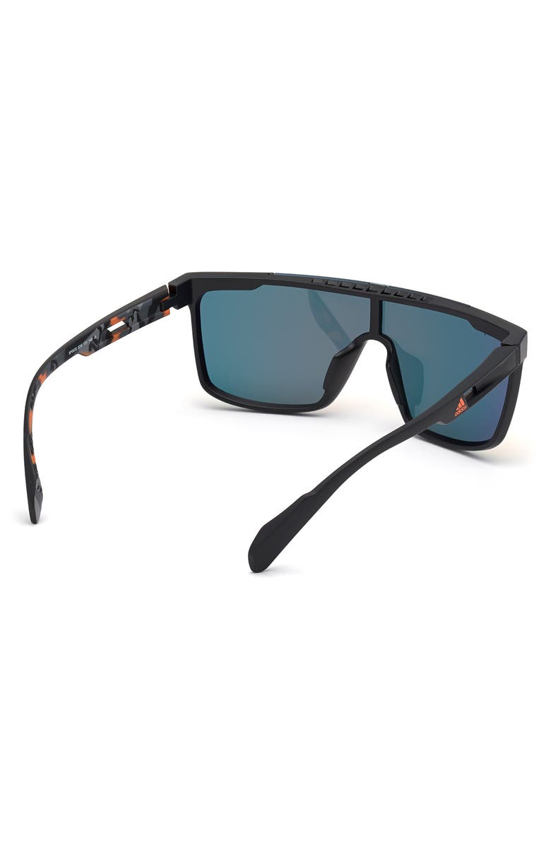 adidas Shield Sunglasses, Alternate, color, Matte Black / Brown Mirror