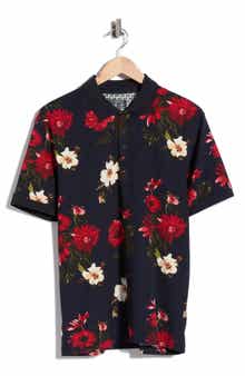 Cactus Man Floral Print Short Sleeve Polo