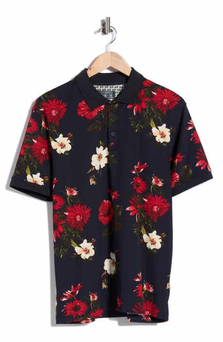 Cactus Man Floral Print Short Sleeve Polo