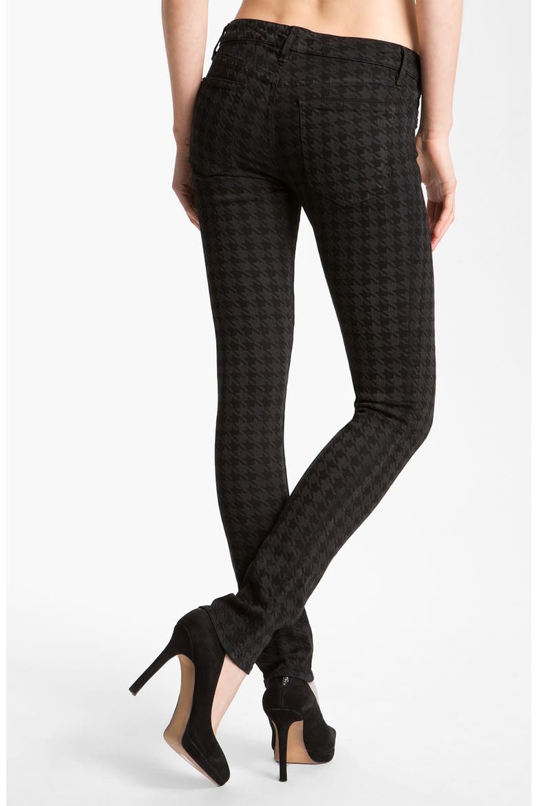 'Legacy' Print Skinny Jeans, Alternate, color, BLACK HOUNDSTOOTH