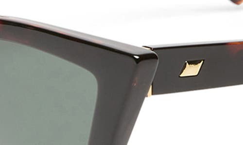 Shop Le Specs Velodrome Cat Eye Sunglasses In Dark Tort/khaki Mono Pol