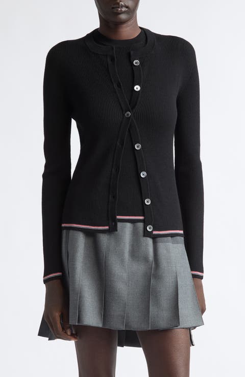 Crewneck Wool Cardigan