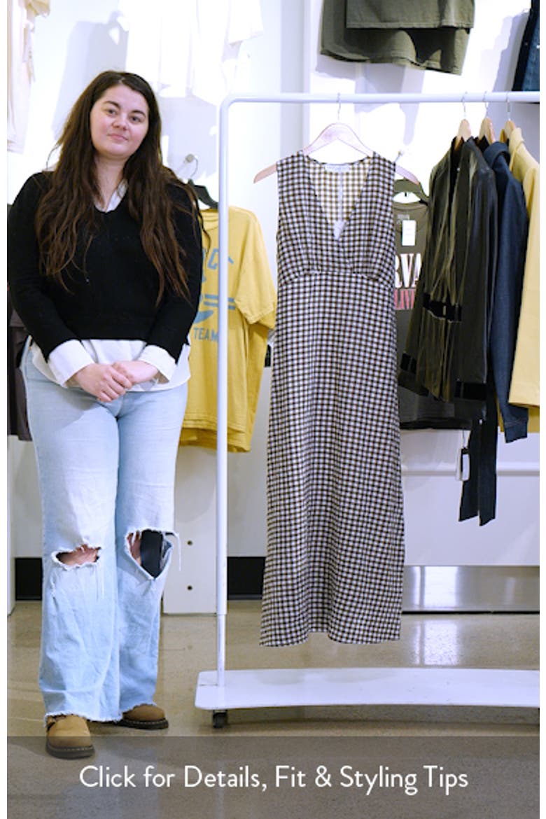 Queenie Check Sleeveless Midi Dress video