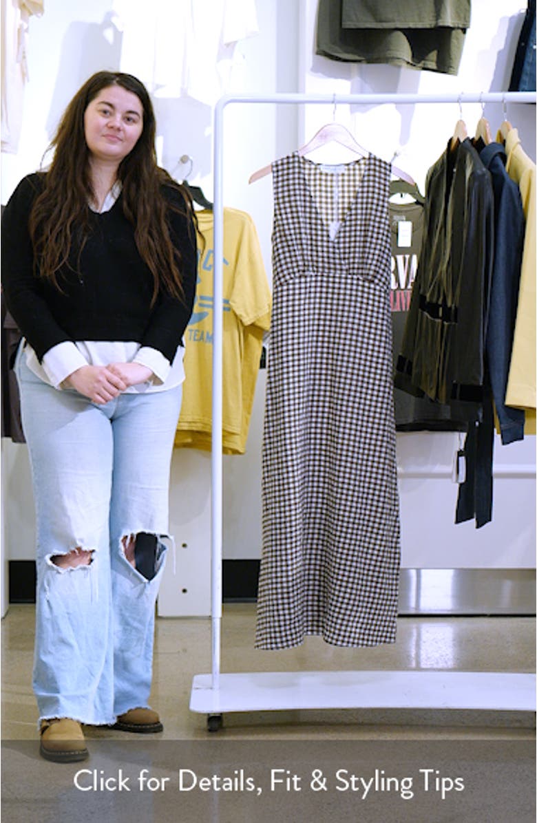 Queenie Check Sleeveless Midi Dress, sales video thumbnail