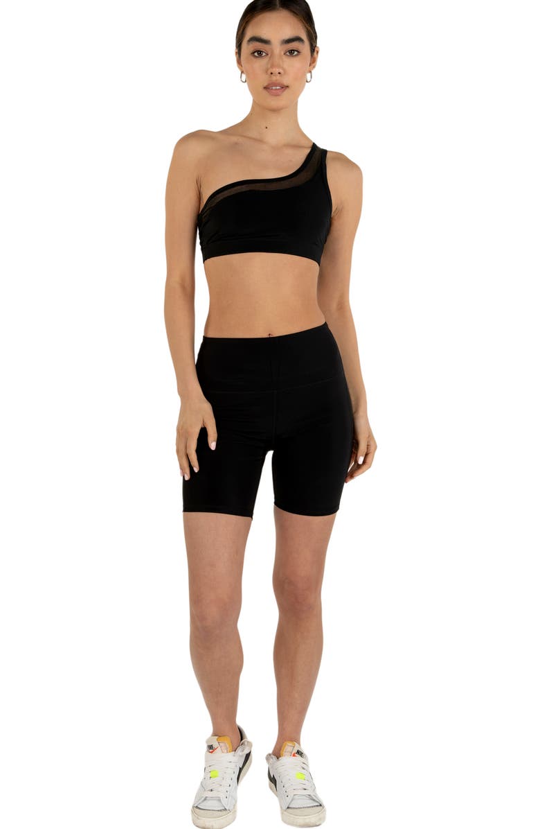 Rebody Active Incline Silkiflex High Waist Biker Short 6", Main, color, Midnight Black