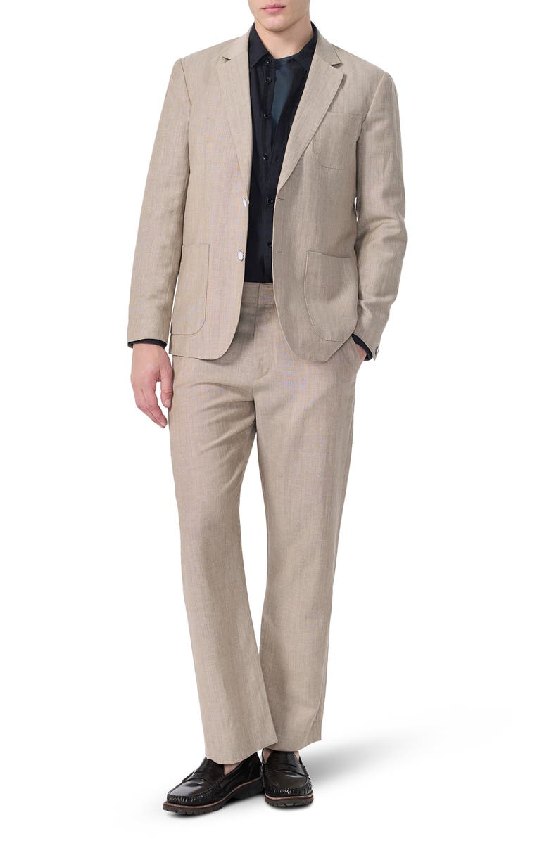 rag & bone Butler Donegal Virgin Wool & Linen Blend Blazer, Alternate, color, Beige