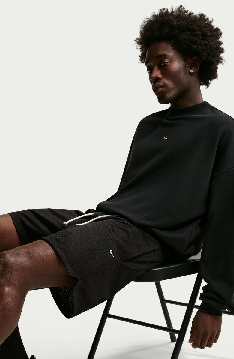 Nike Standard Issue 5-Inch Practice Mesh Basketball Shorts, Alternate, color, Black/ Pale Ivory