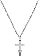 AllSaints Men's Screw Cross Pendant Necklace