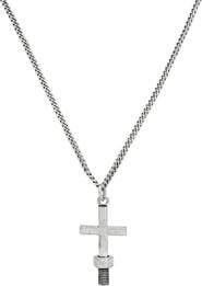 AllSaints Men's Screw Cross Pendant Necklace
