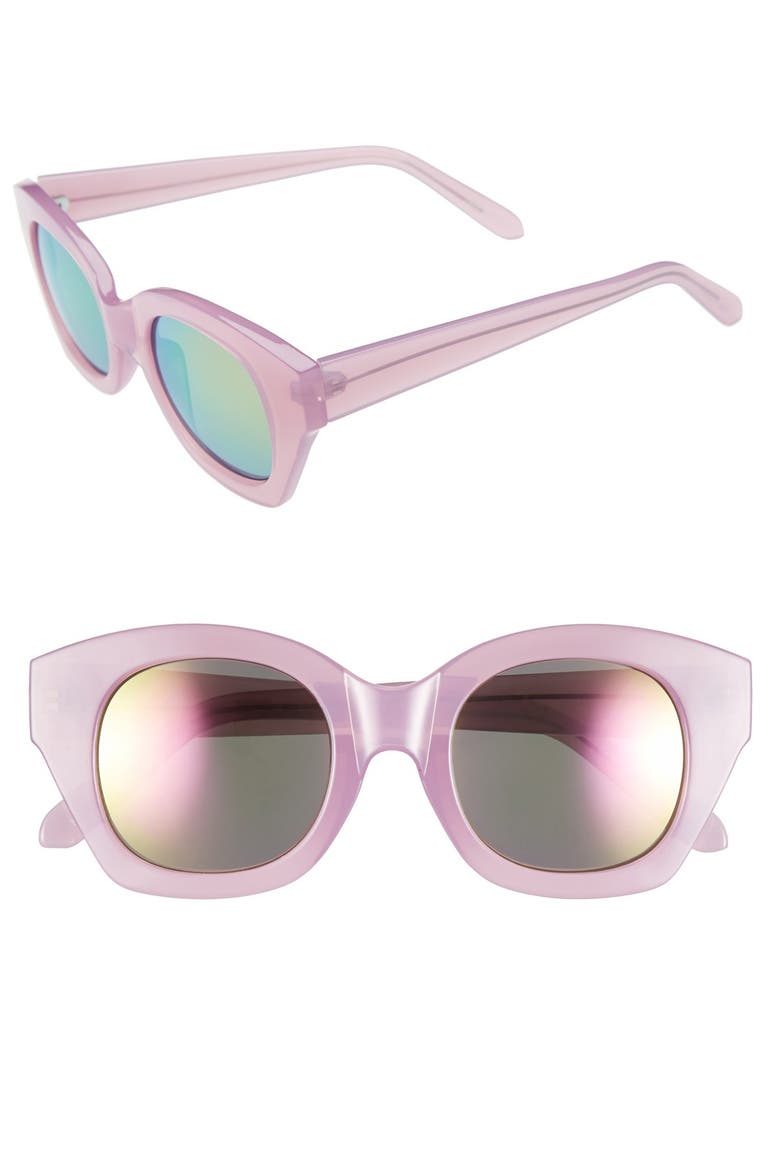 45mm Retro Sunglasses, Main, color, PINK