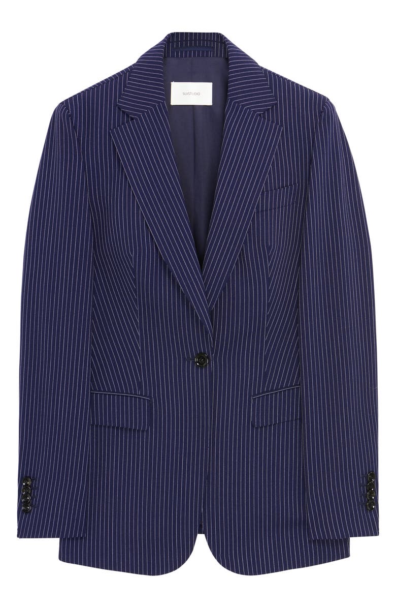 SUISTUDIO Cameron Pinstripe Wool Suit Jacket, Alternate, color, 