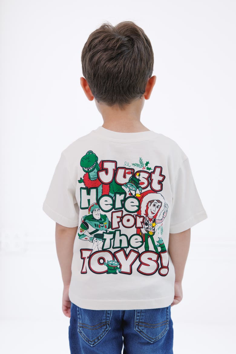 Toy Story Holiday Short Sleeve T-Shirt, Alternate, color, Cream Toy Story