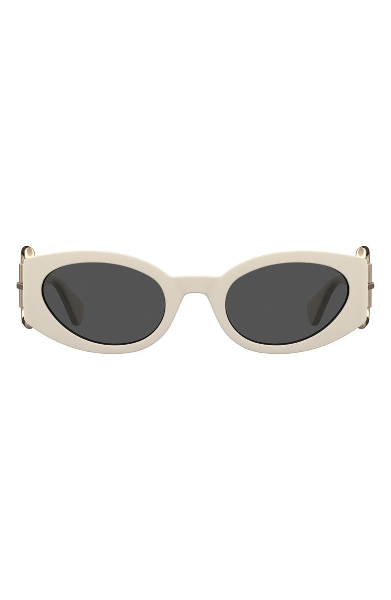 Moschino 53mm Cat Eye Sunglasses, Main, color, Ivory