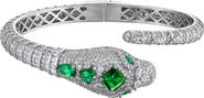 FZN Pavé Cubic Zirconia Snake Bypass Bracelet