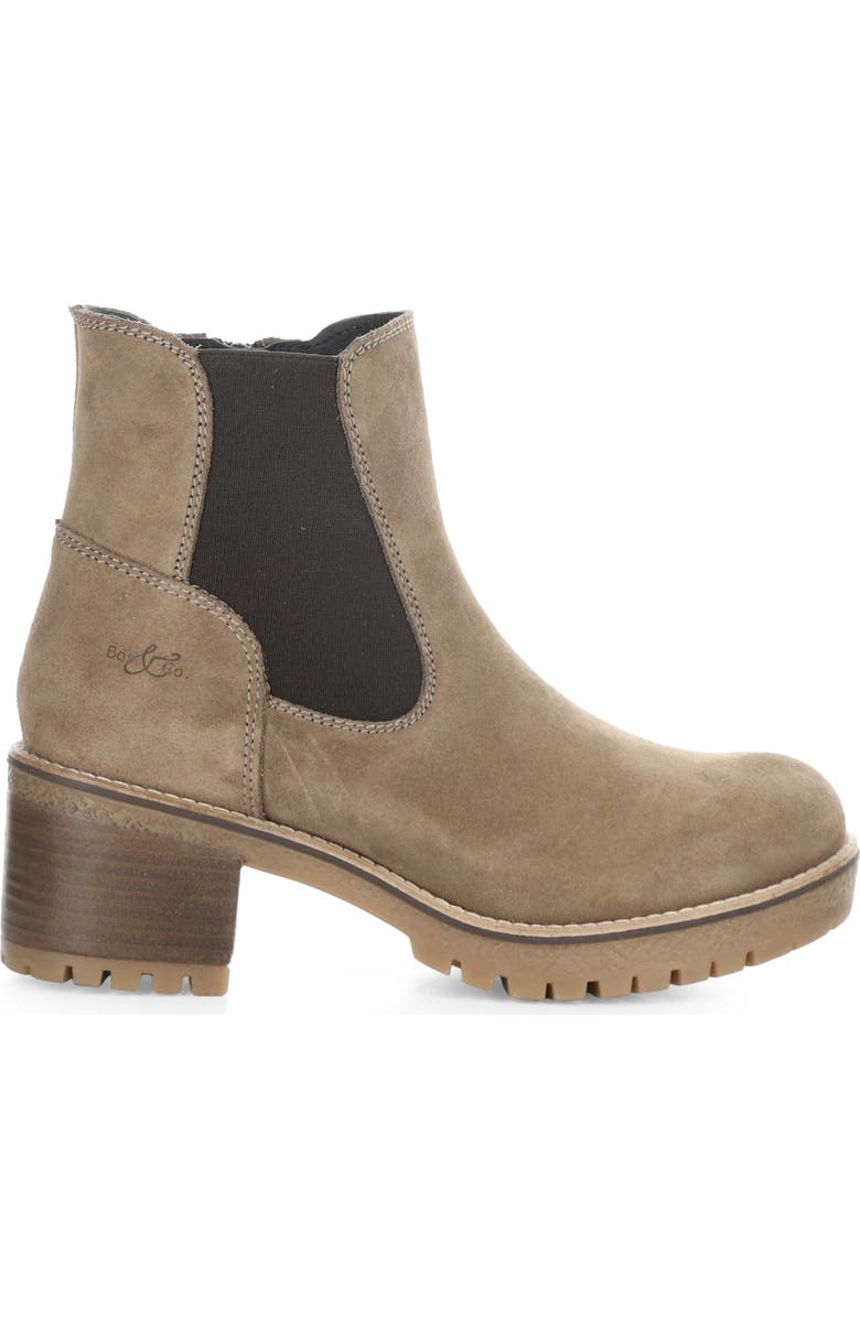 Bos. & Co. Mercy Waterproof Zip Bootie, Alternate, color, Taupe Suede