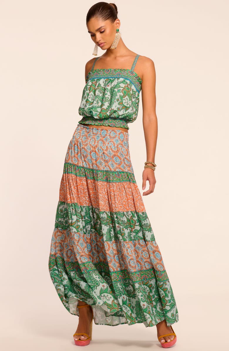 Ramy Brook Dorotha Mixed Print Maxi Skirt, Alternate, color,