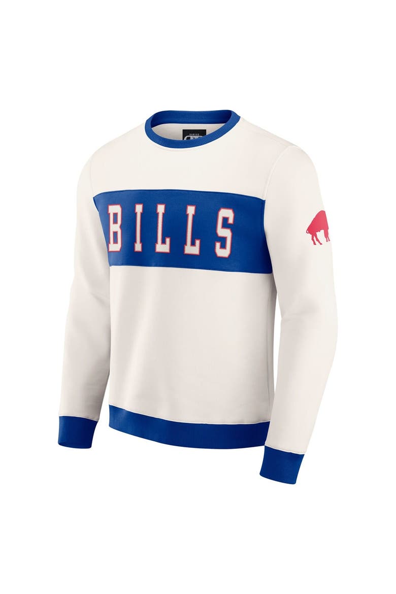 Men's Darius Rucker Collection by Fanatics  Cream Buffalo Bills Colorblock Pullover Sweatshirt, Alternate, color, Cream
