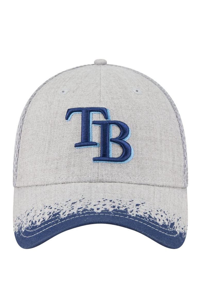 New Era Men's New Era Gray Tampa Bay Rays Visor Paint Splatter 39THIRTY Flex Hat, Alternate, color, Gray