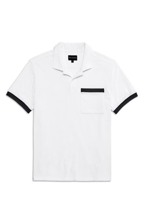 Johnny Collar Terry Cloth Pocket Polo