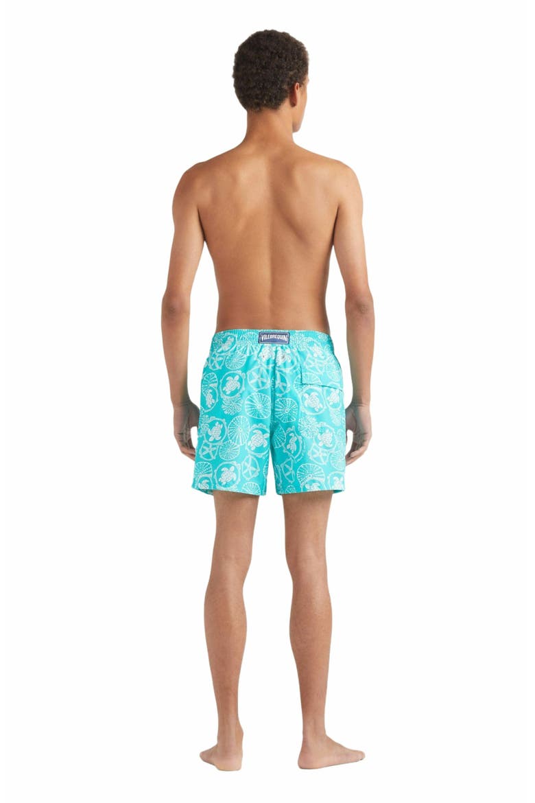 Men's Bicolor Oursins Swim Trunks, Alternate, color, VERT DISCO