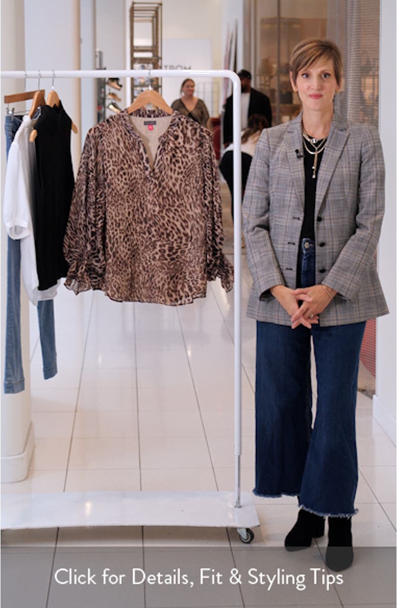 Print Ruffle Cuff Top, sales video thumbnail