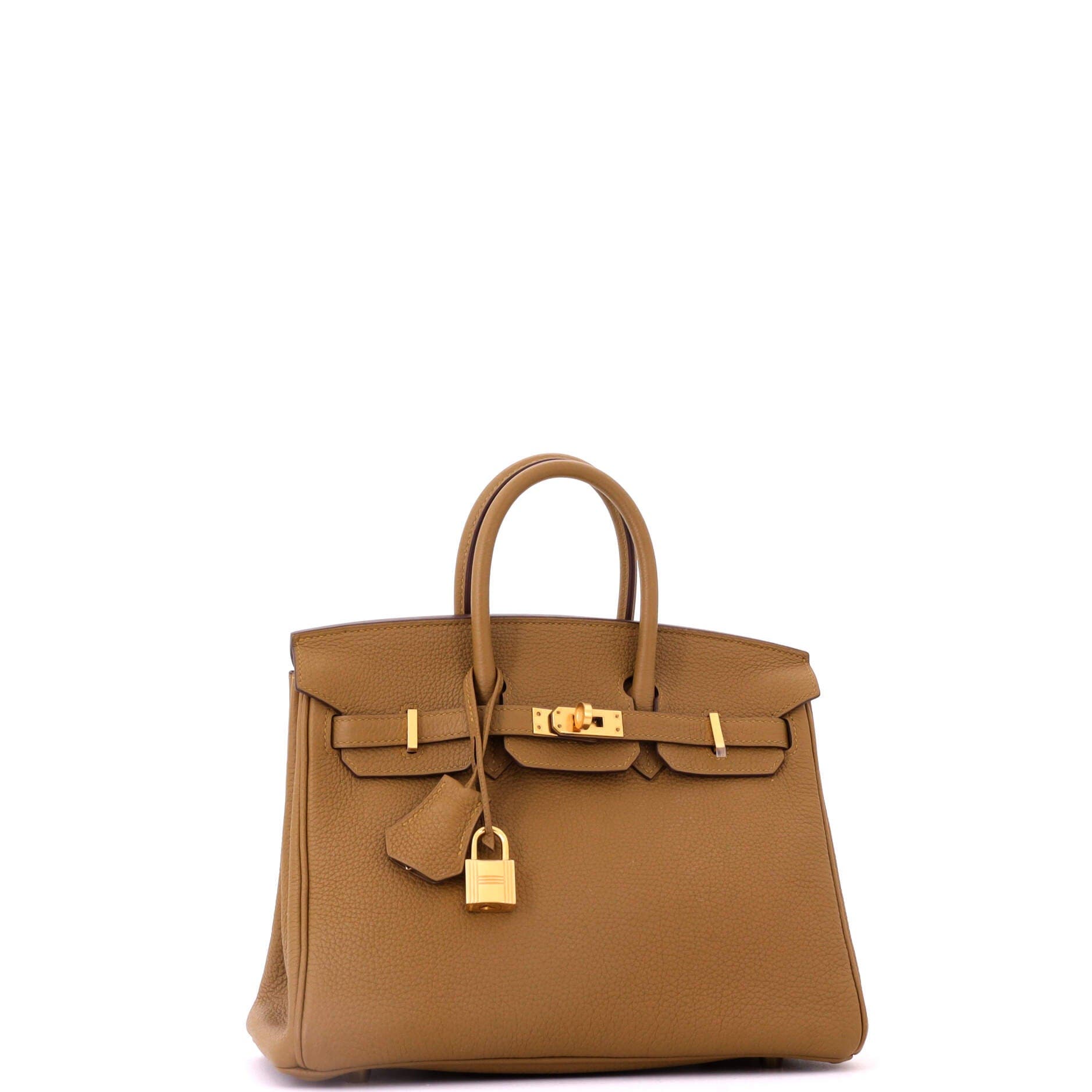 Pre-Owned Hermes Birkin Handbag Brown Togo with Gold Hardware 25, Alternate, color, Bronze Dore