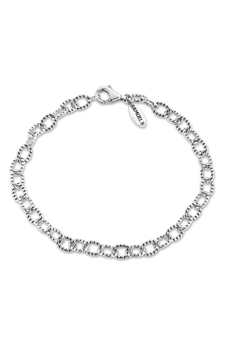 SAMUEL B. Link Chain Bracelet, Main, color, Silver