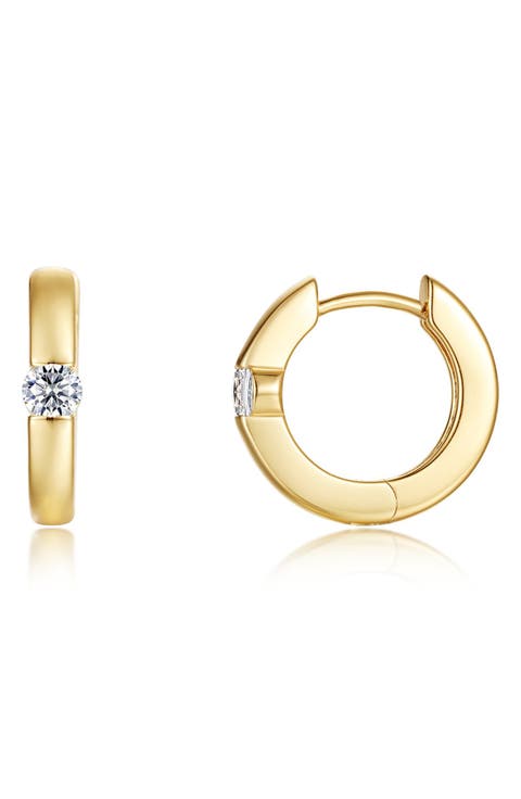 Ella Simulated Diamond Huggie Hoop Earrings