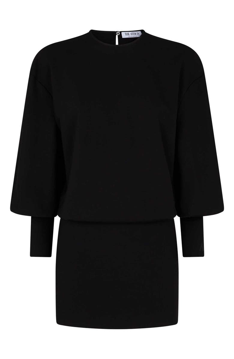 The Attico Karlie Long Sleeve Drop Waist Jersey Minidress, Alternate, color,