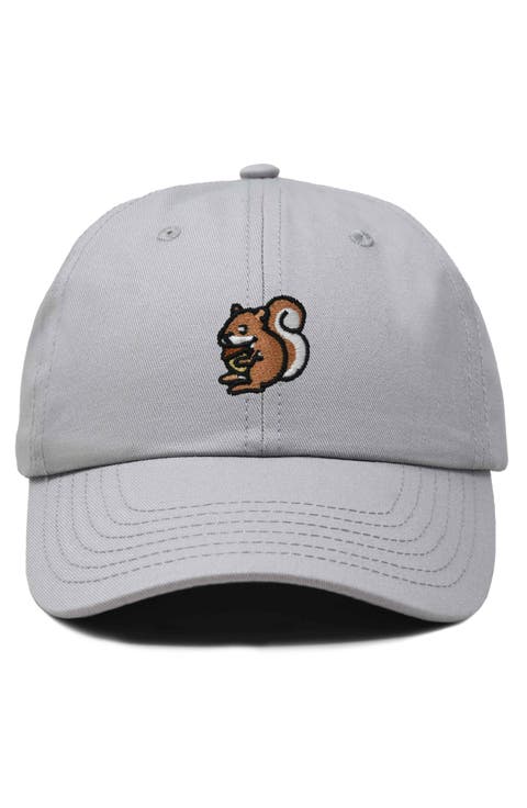 Squirrel Embroidered Outdoor Cap