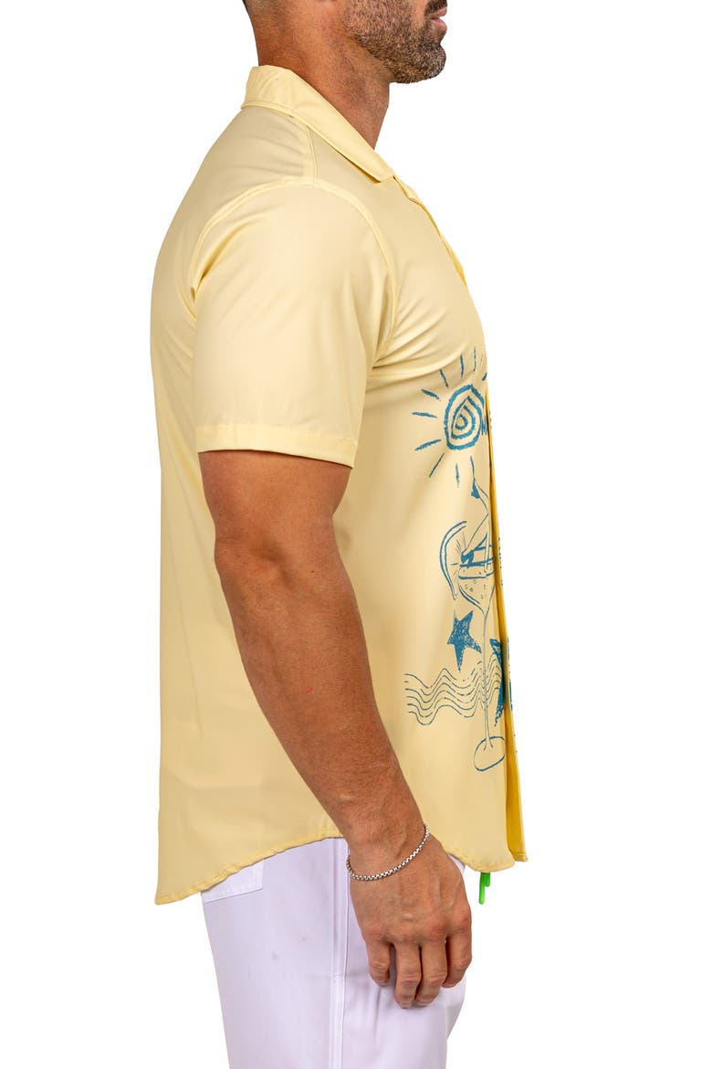 Marthy White Camp Shirt, Alternate, color, YELLOW