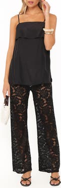 Petal & Pup Ethel Lace 2-Piece Camisole and Wide Leg Pants Set