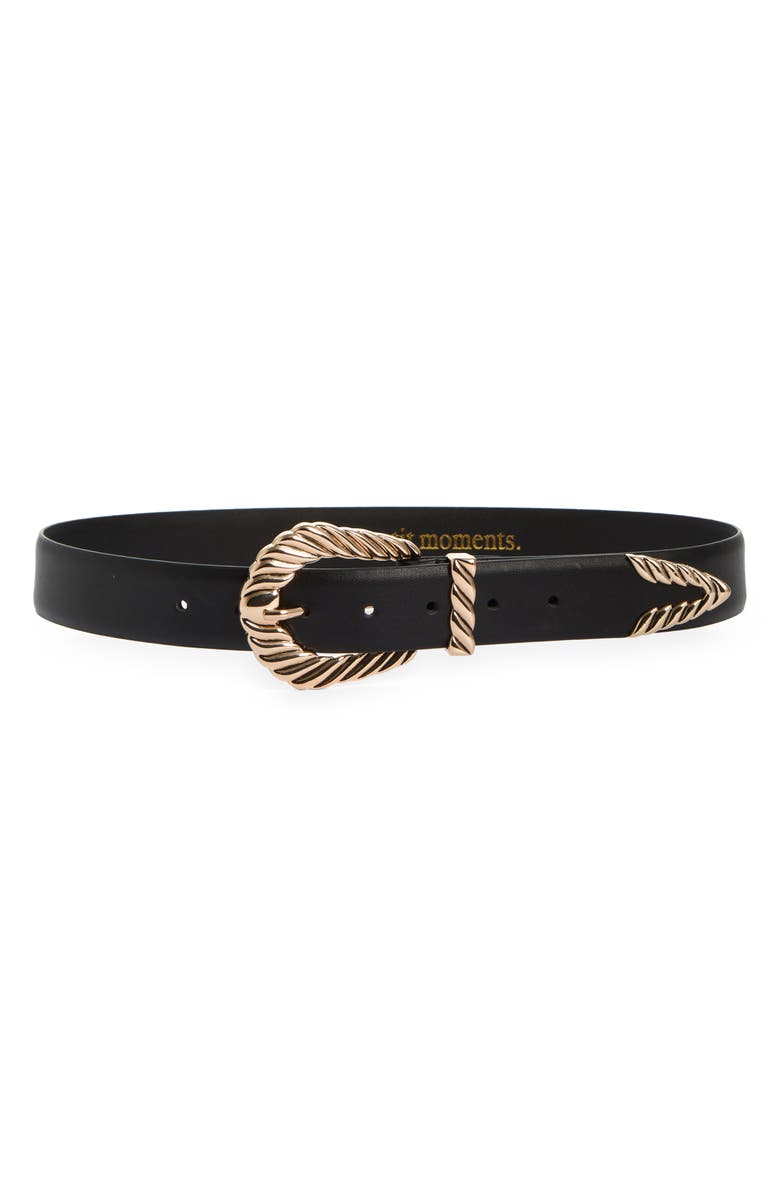 Petit Moments Modern Rodeo Belt, Main, color, Black