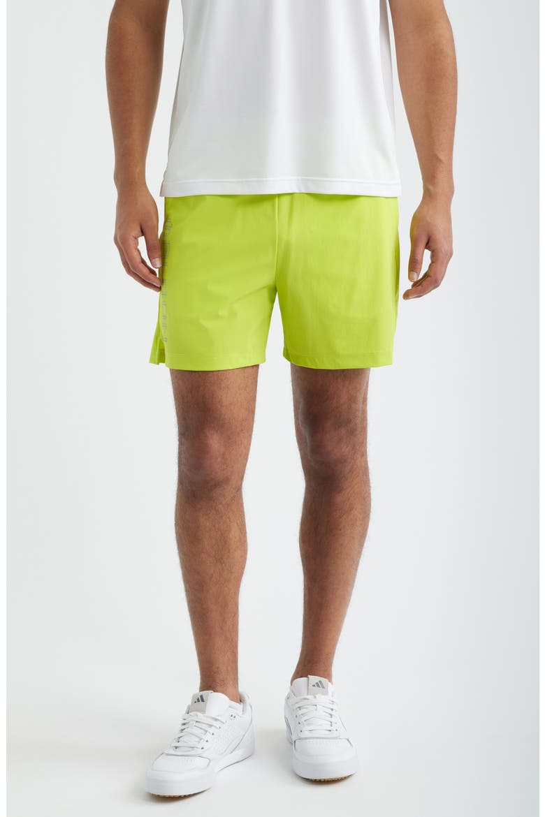 MRC Tech Water Repellent Running Shorts, Main, color, GREEN ACID