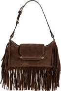Strathberry x Cinq à Sept Multrees Omni Fringe Suede Hobo Bag