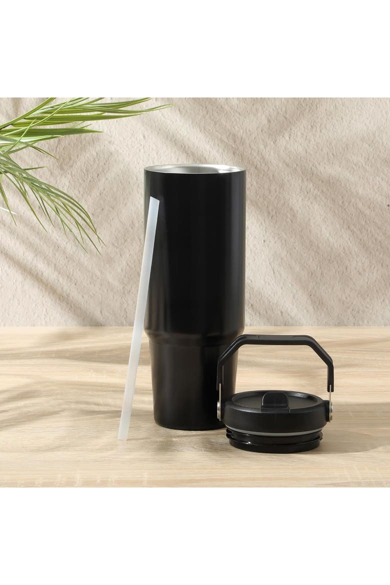 29oz Stainless Steel Thermal Tumbler with Handle, Alternate, color, Black