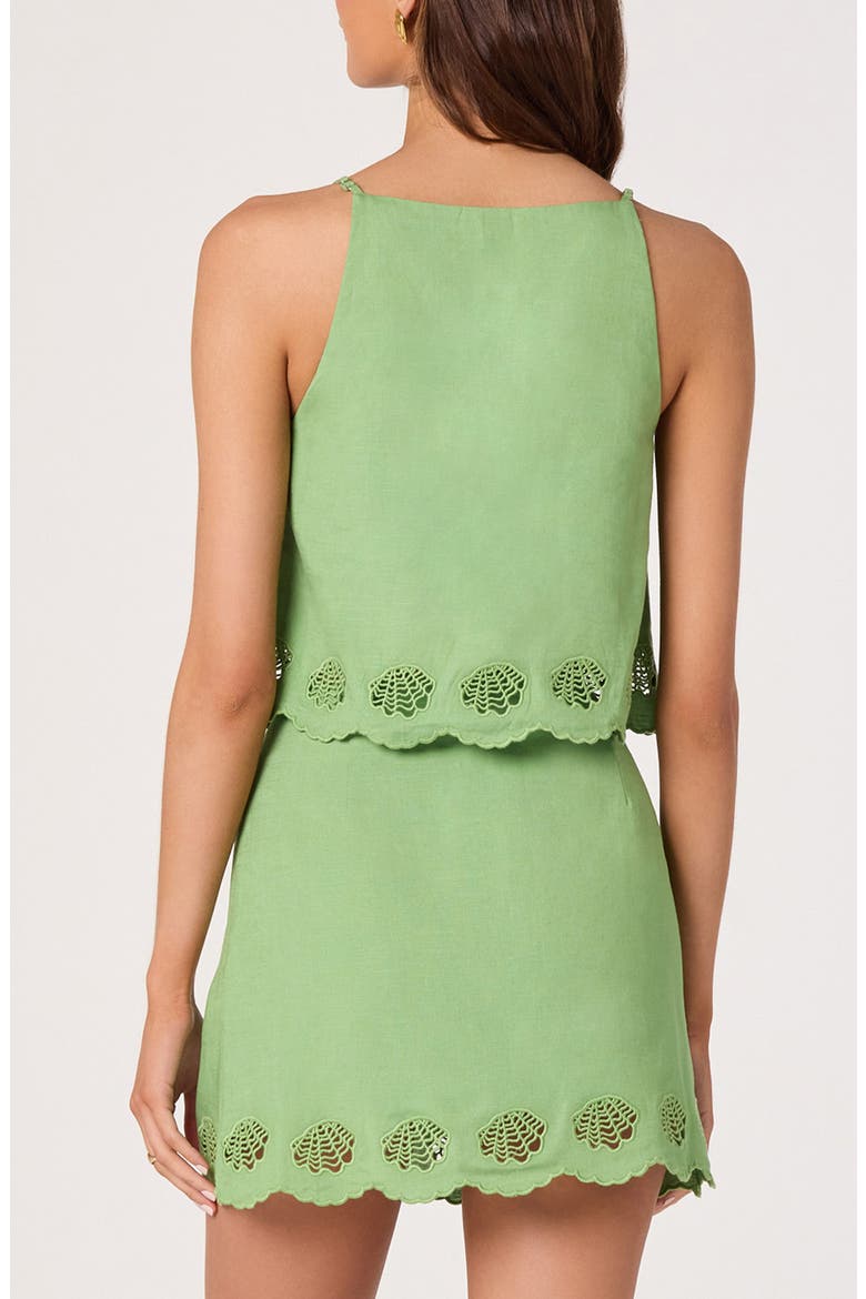 Taniya Crop Embroidered Top, Alternate, color, GREEN