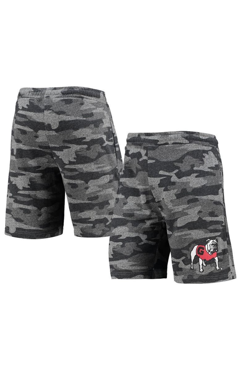 CONCEPTS SPORT Men's Concepts Sport Charcoal/Gray Georgia Bulldogs Camo Backup Terry Jam Lounge Shorts, Main, color, 