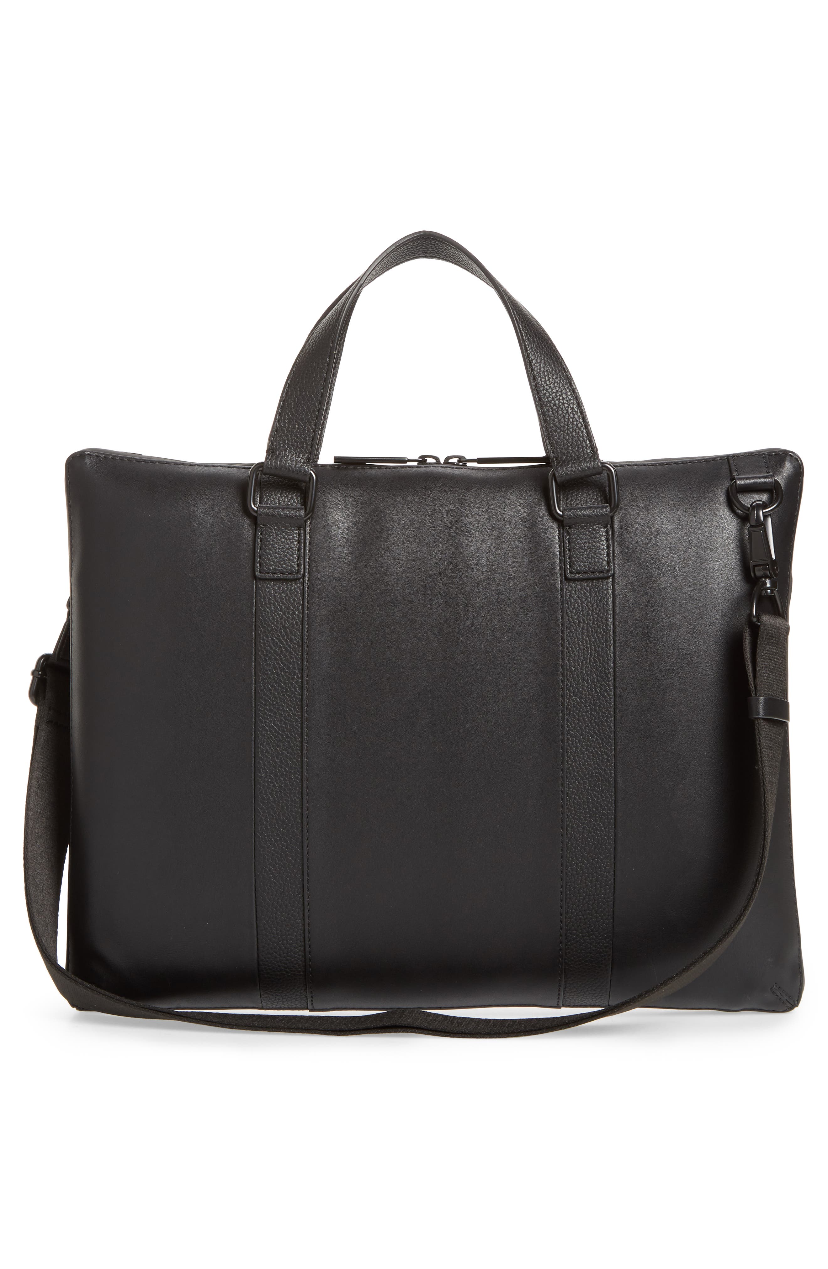 Calvin Klein Faux Leather Messenger Bag, Alternate, color, 