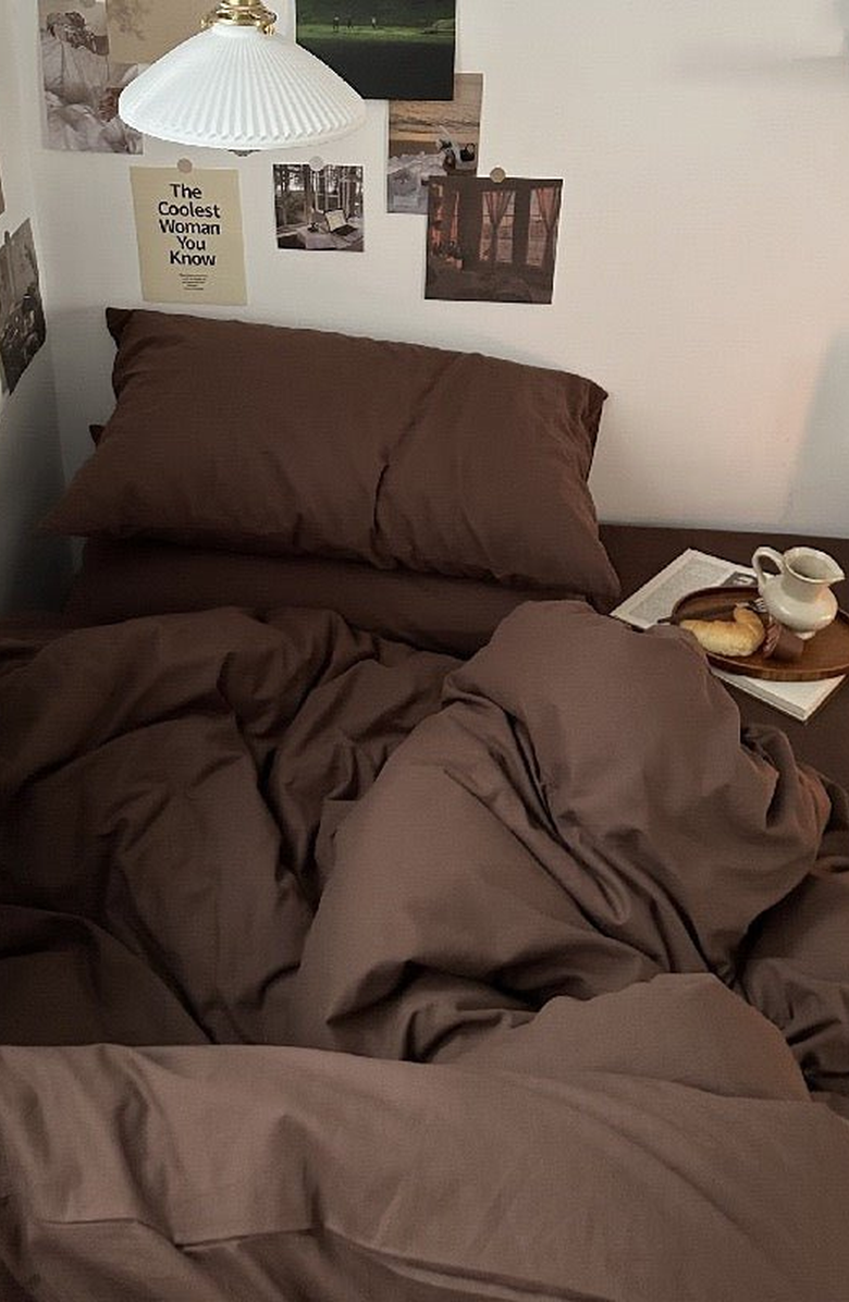 Ever Lasting Latte Bedding Set, Alternate, color, Latte Brown, Flat