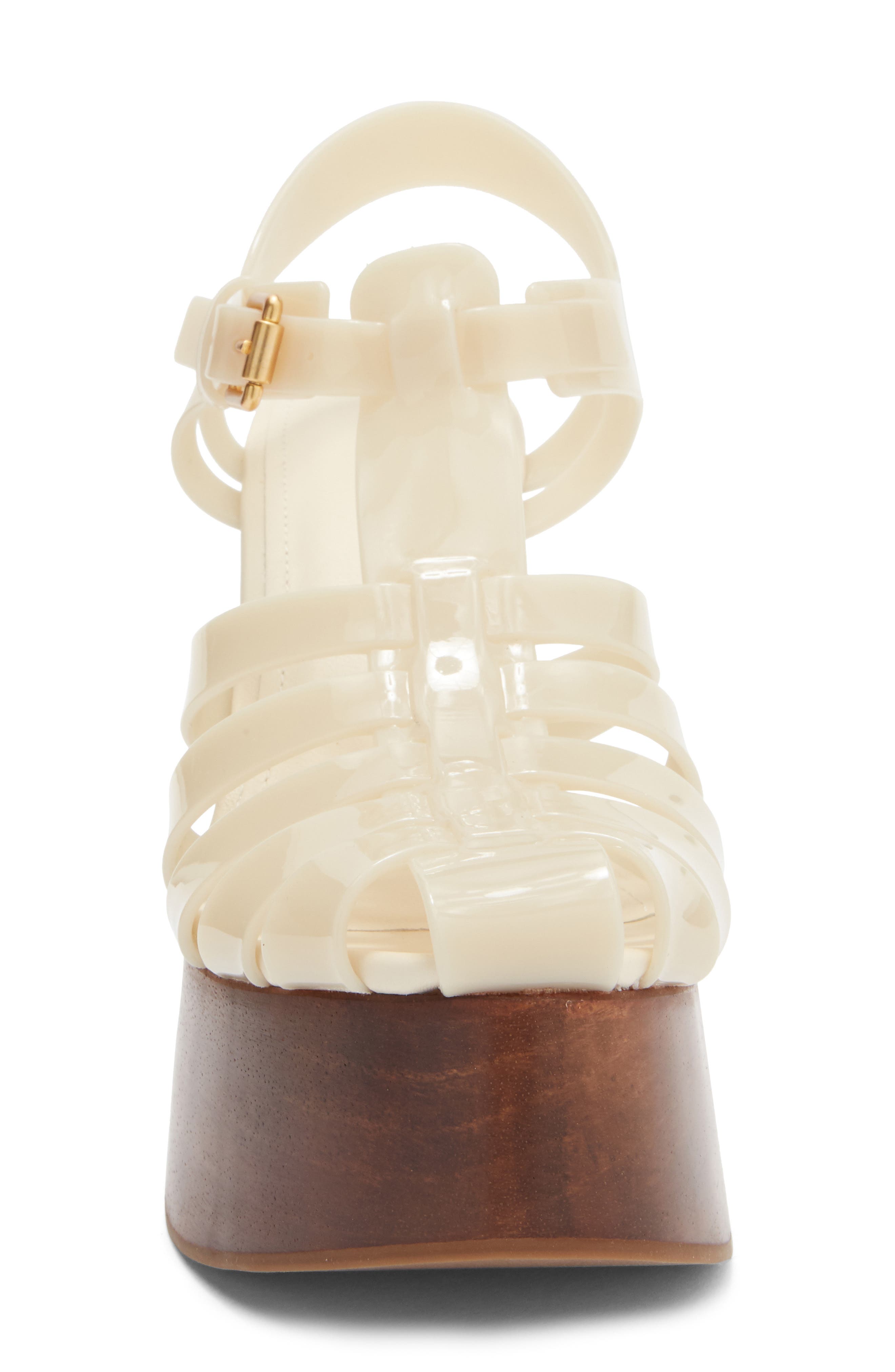 FARM Rio Fisherman Jelly Wedge Sandal, Alternate, color, Ivory