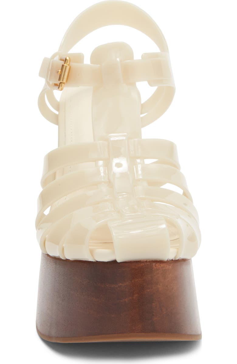 FARM Rio Fisherman Jelly Wedge Sandal, Alternate, color, Ivory