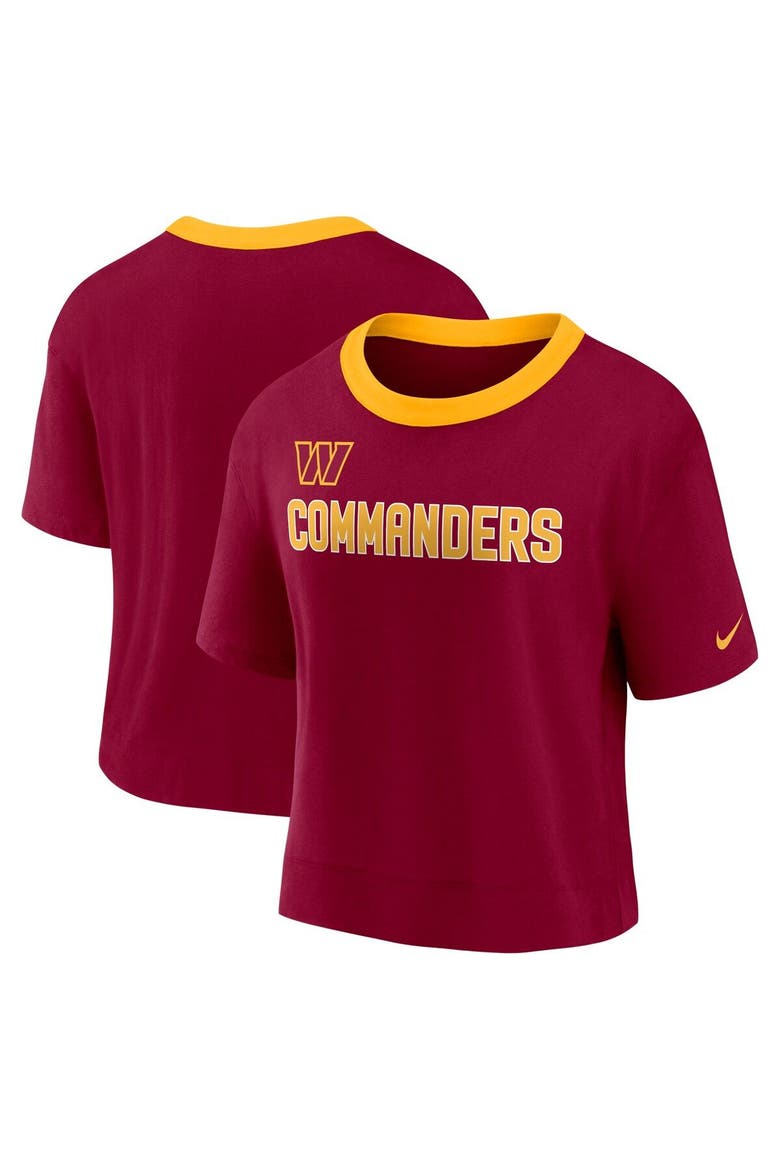 Women's Nike Burgundy Washington Commanders High Hip Fashion Cropped Top, Main, color, Burgundy