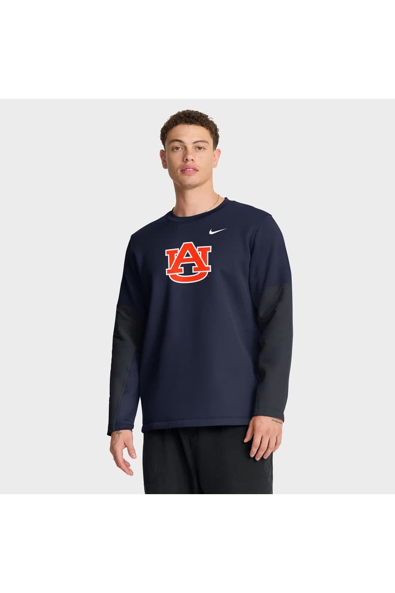 Men's Nike Navy Auburn Tigers 2025 Sideline Coach Dri-FIT Long Sleeve T-Shirt, Main, color, Navy