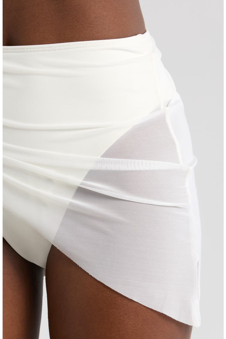 Mazina Skirted Bikini Bottoms, Alternate, color, COCONUT MILK